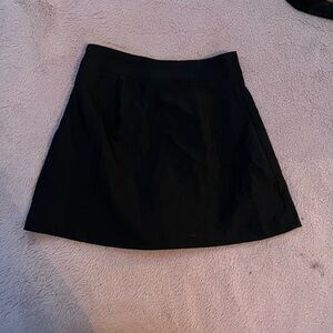 black mini skirt